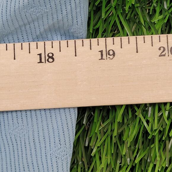 Vintage 70s Disco Button Shirt Medium 19x25 Polyester Blue - Picture 11 of 14